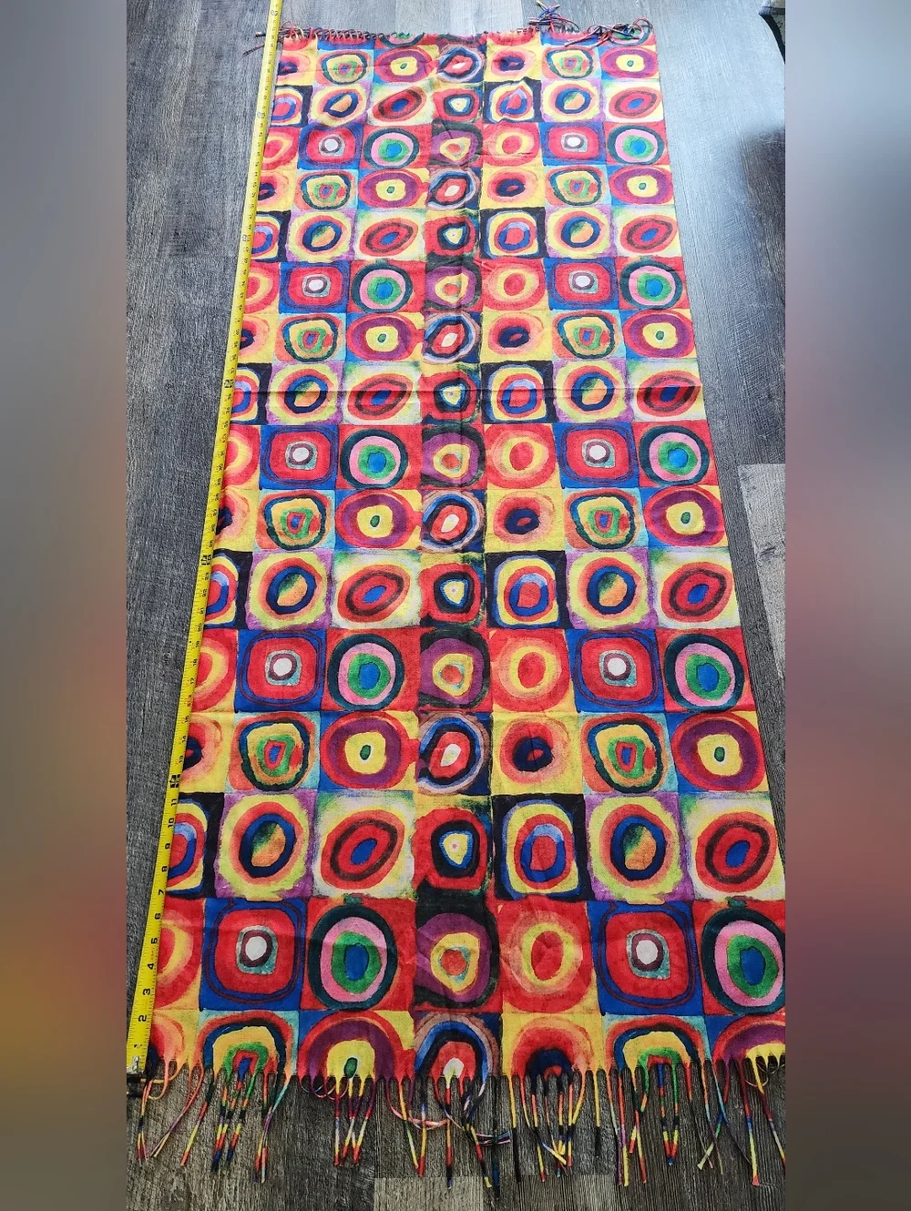 Squares with Concentric Circles by Wassily Kandinsky | Reversable Scarf - Picture 8 of 9
